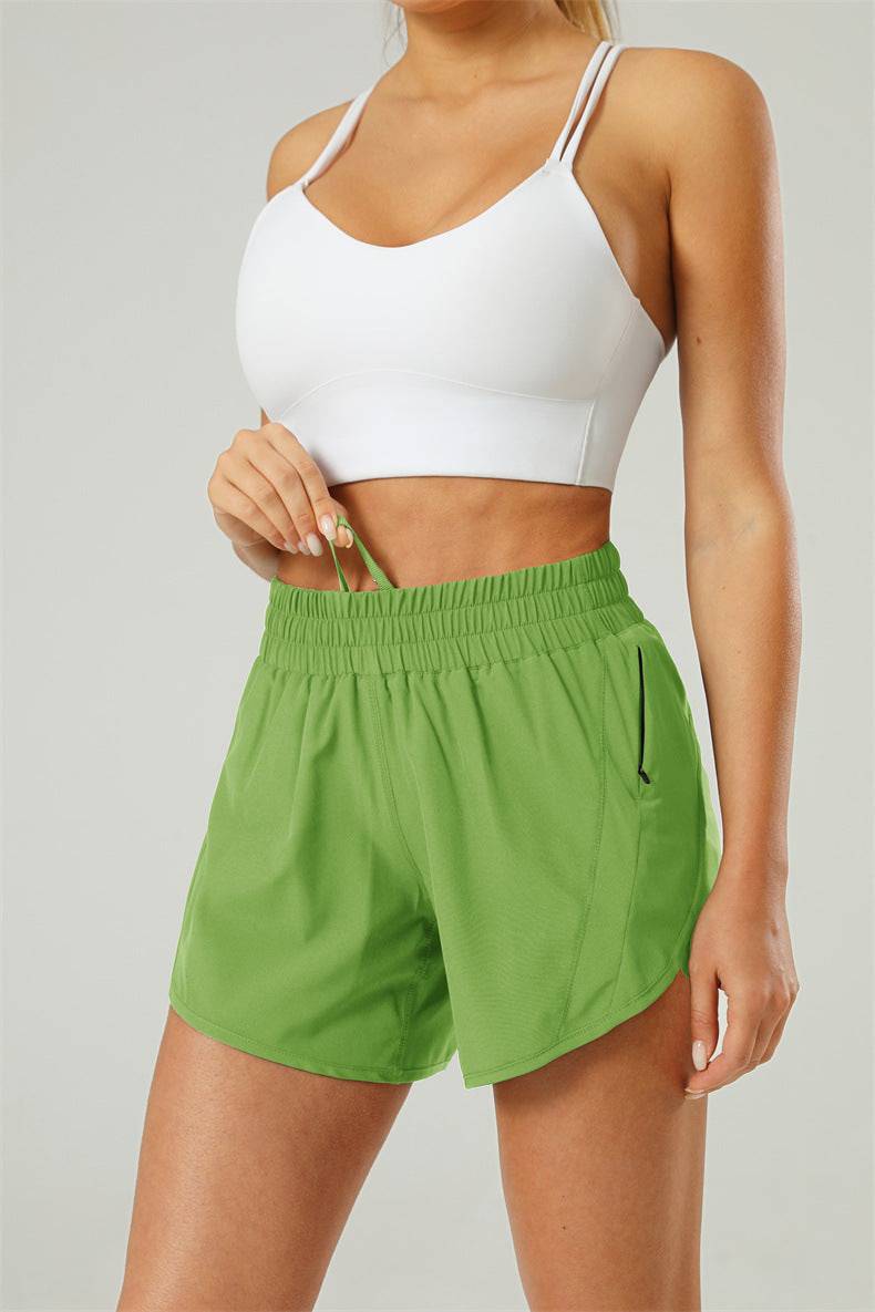 Nude Feel Series Faux Two-Piece Yoga Pants with Anti-Exposure Design XS Mint