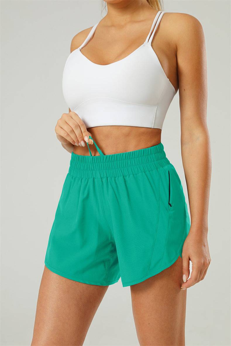 Nude Feel Series Faux Two-Piece Yoga Pants with Anti-Exposure Design XS Spearmint