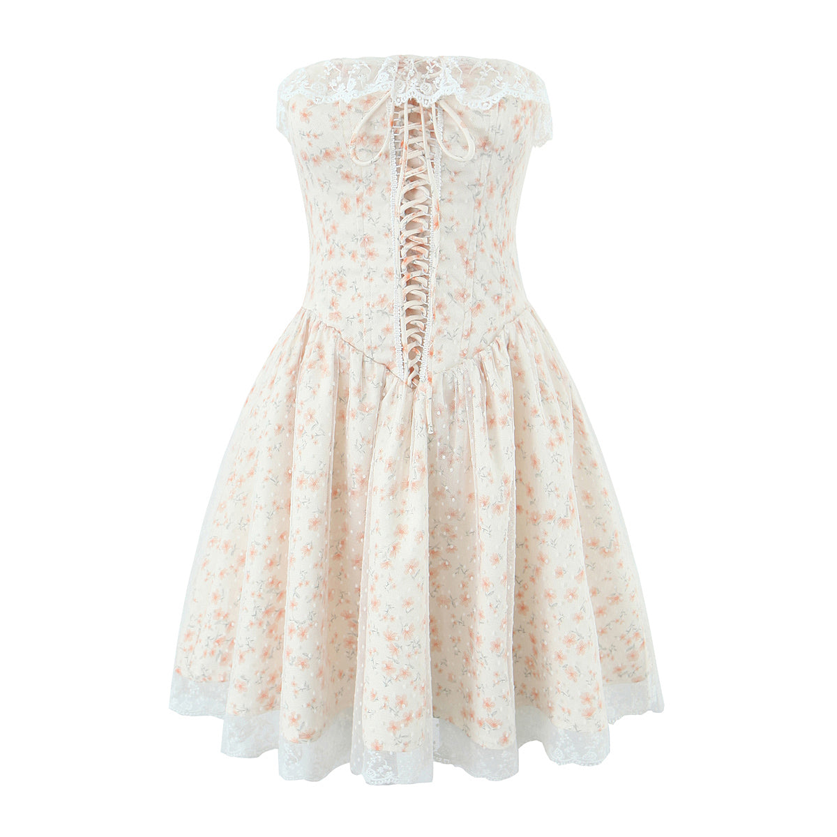 Slim Fit Tube Top Floral Dress