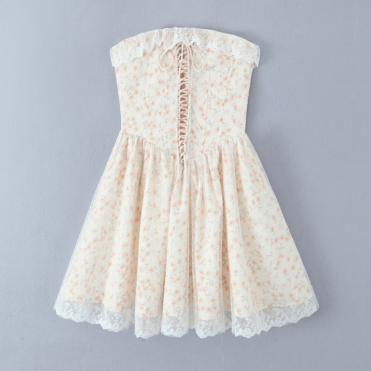Slim Fit Tube Top Floral Dress