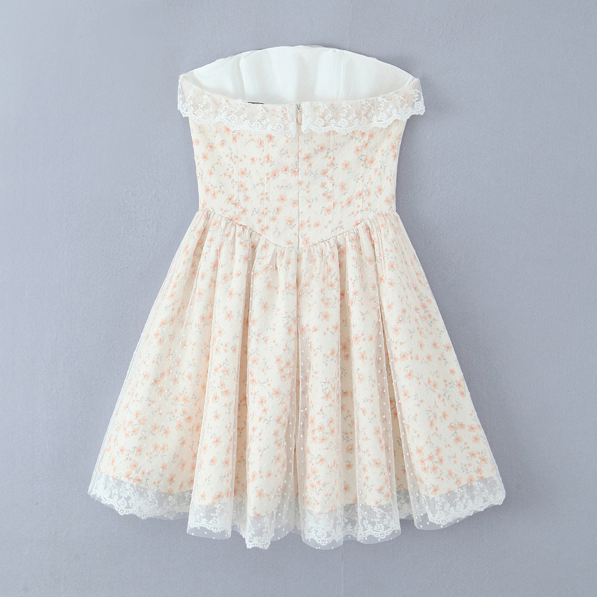 Slim Fit Tube Top Floral Dress