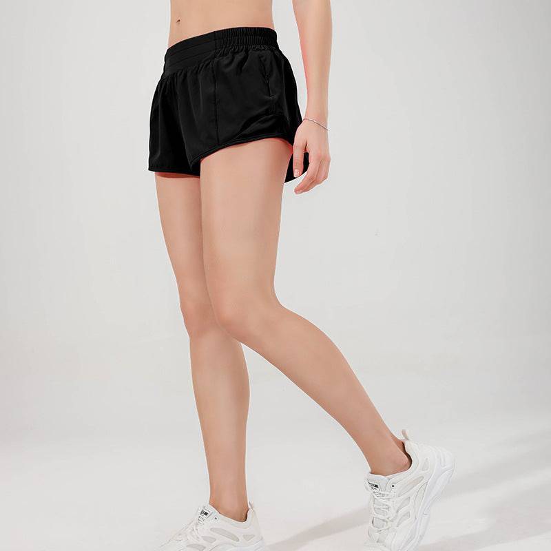 Quick-Dry Sports Shorts with Reflective Stripe for Breathable Comfort XS/4 Black