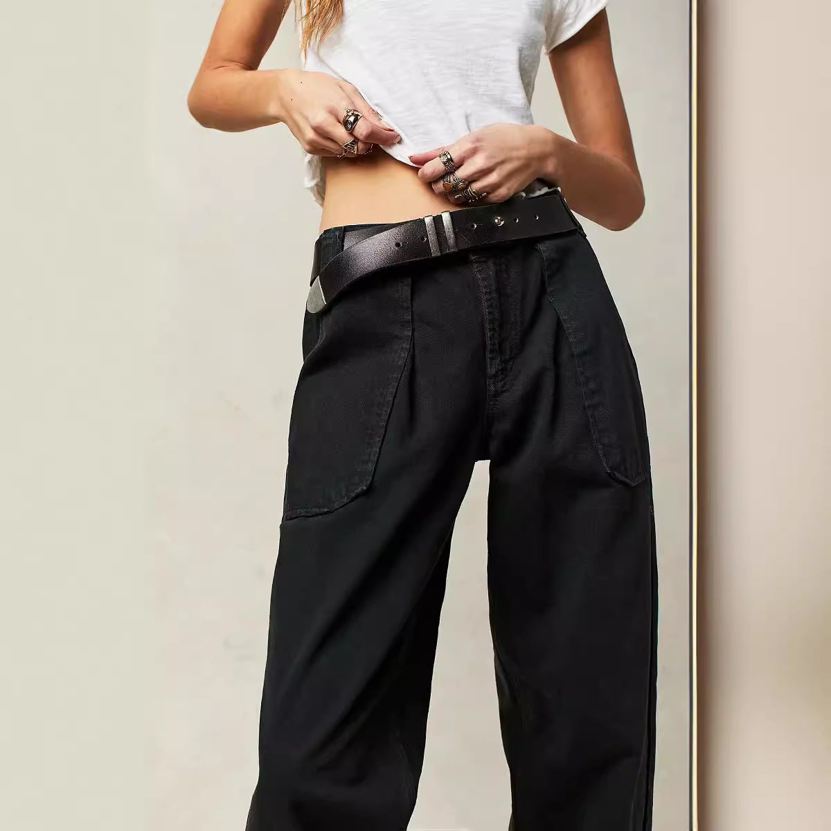Women Slim Fit Jeans Black