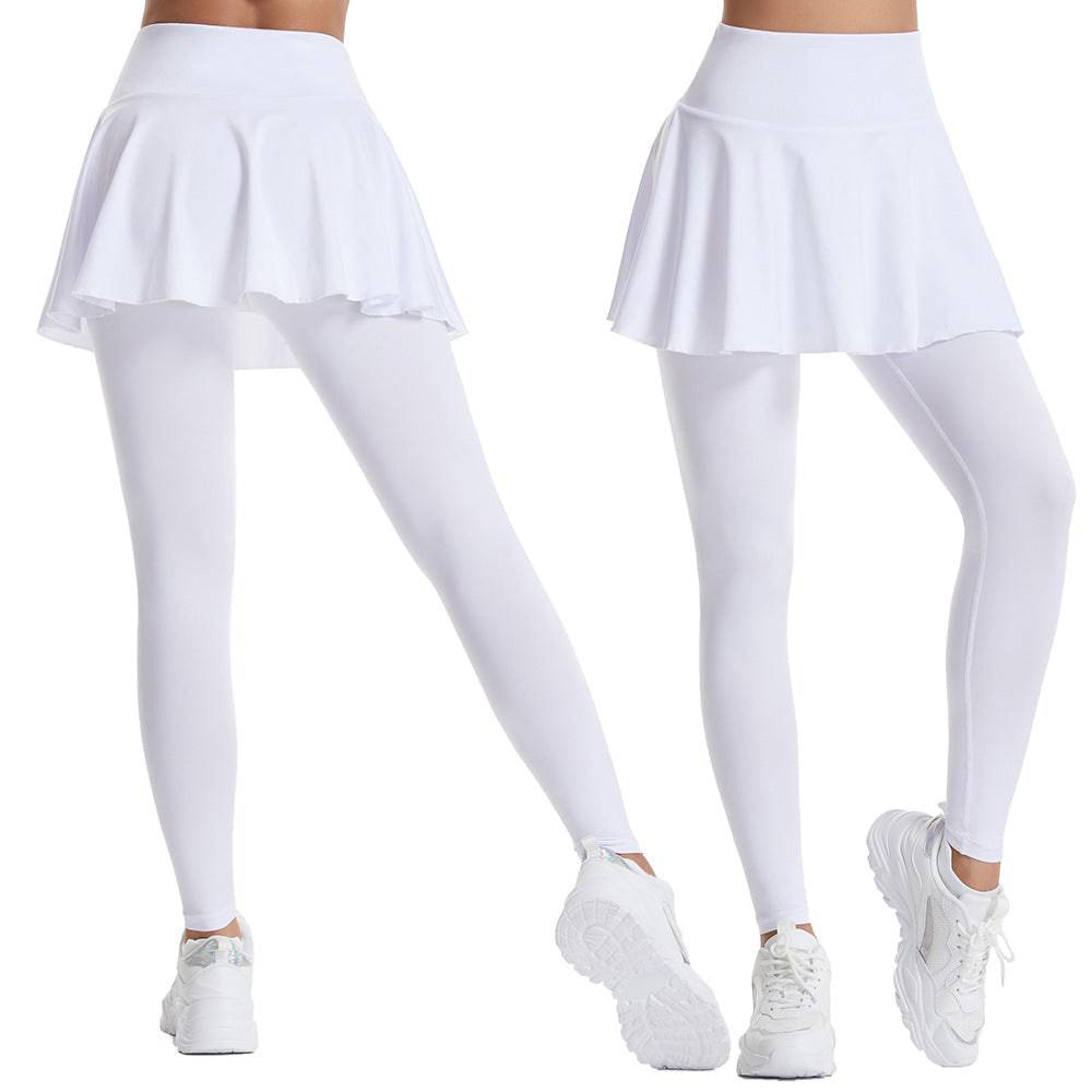 Stylish and Functional Exercise Skirt for Women S White