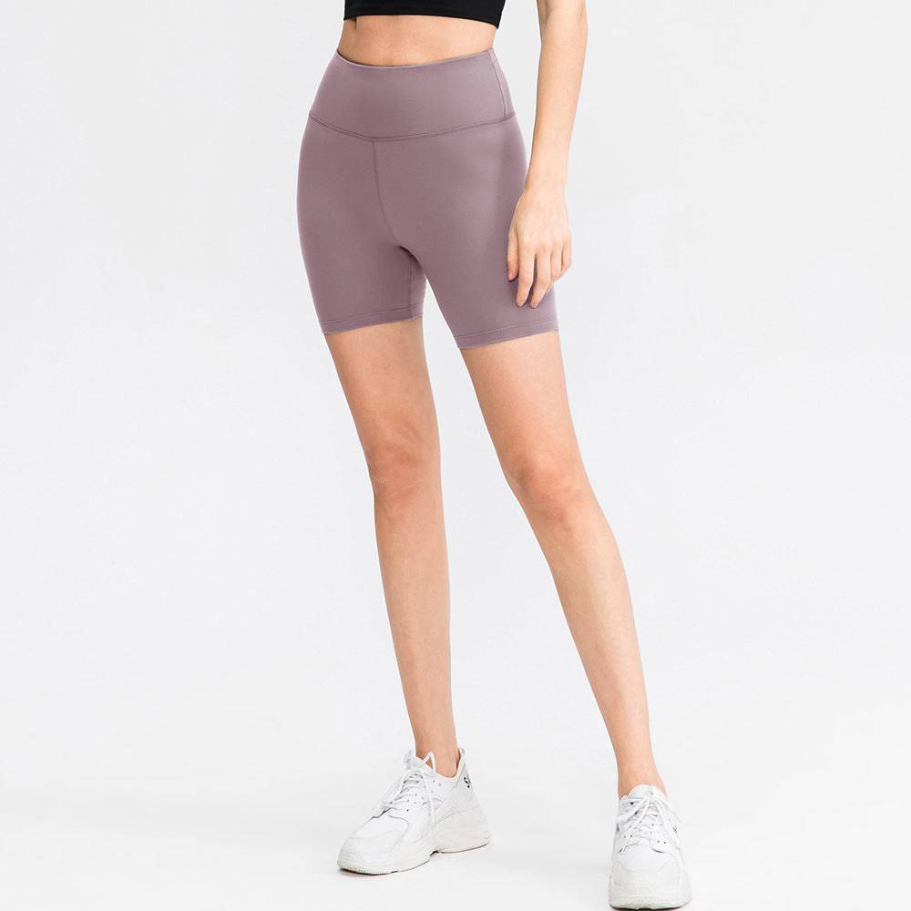 Sculpted Fit Yoga Shorts with Double-Sided Brushed Texture 4 Purple