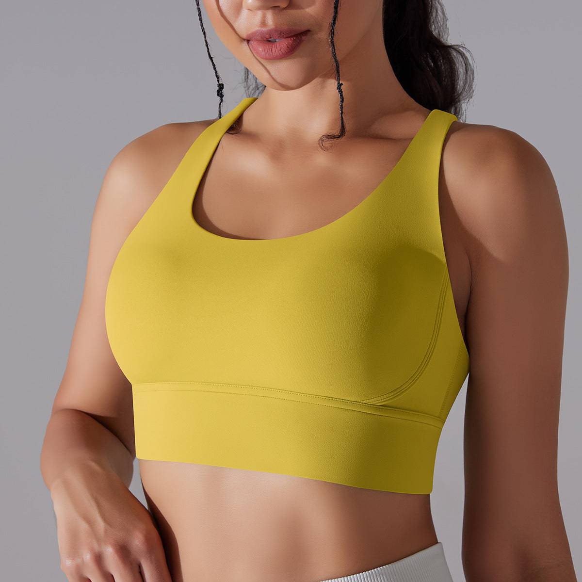 Elevate Nude Feel Sports Underwear - Beauty Back Yoga Bra S Yellow