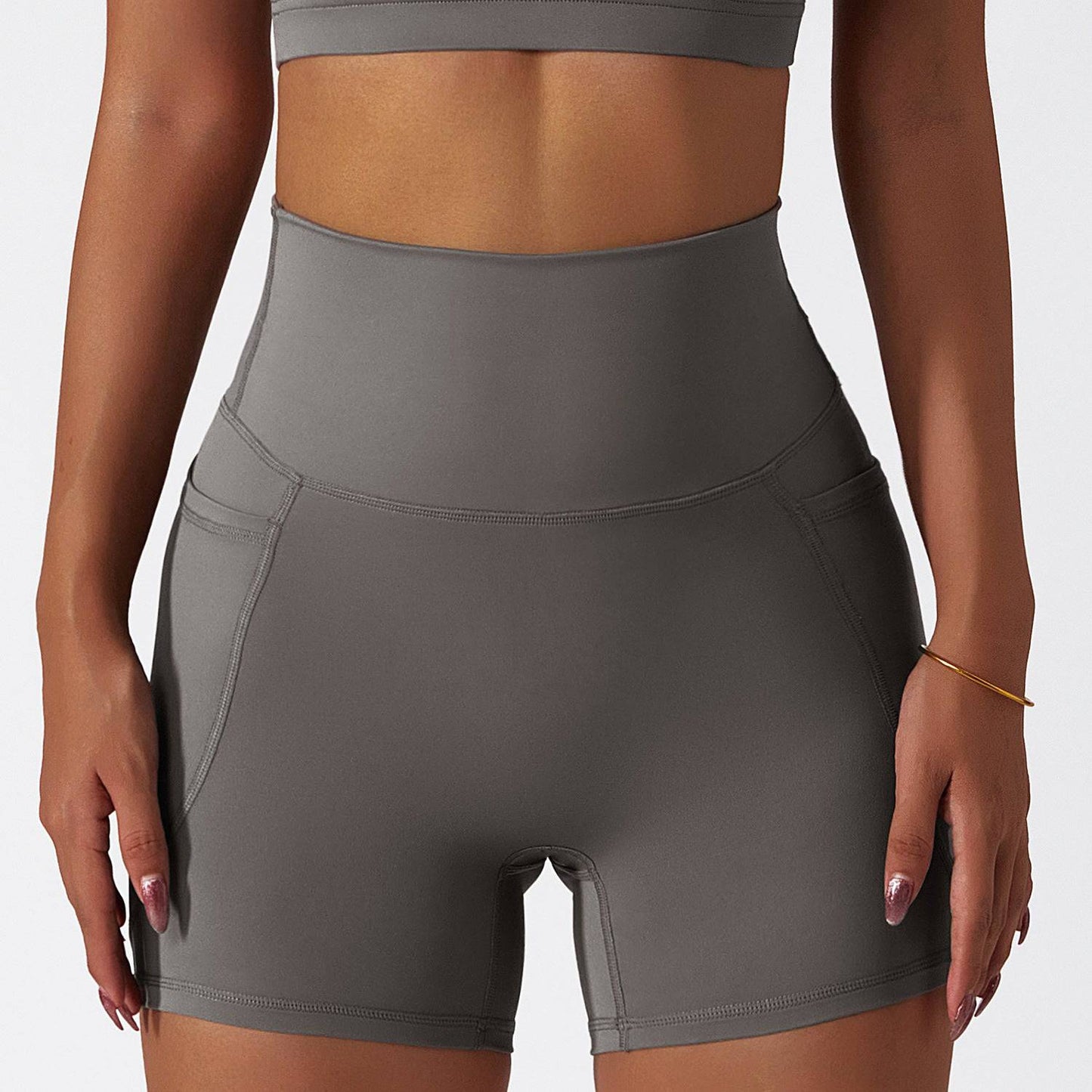 High-Performance Breathable Slim-Fit Athletic Shorts 8/S Extreme Gray