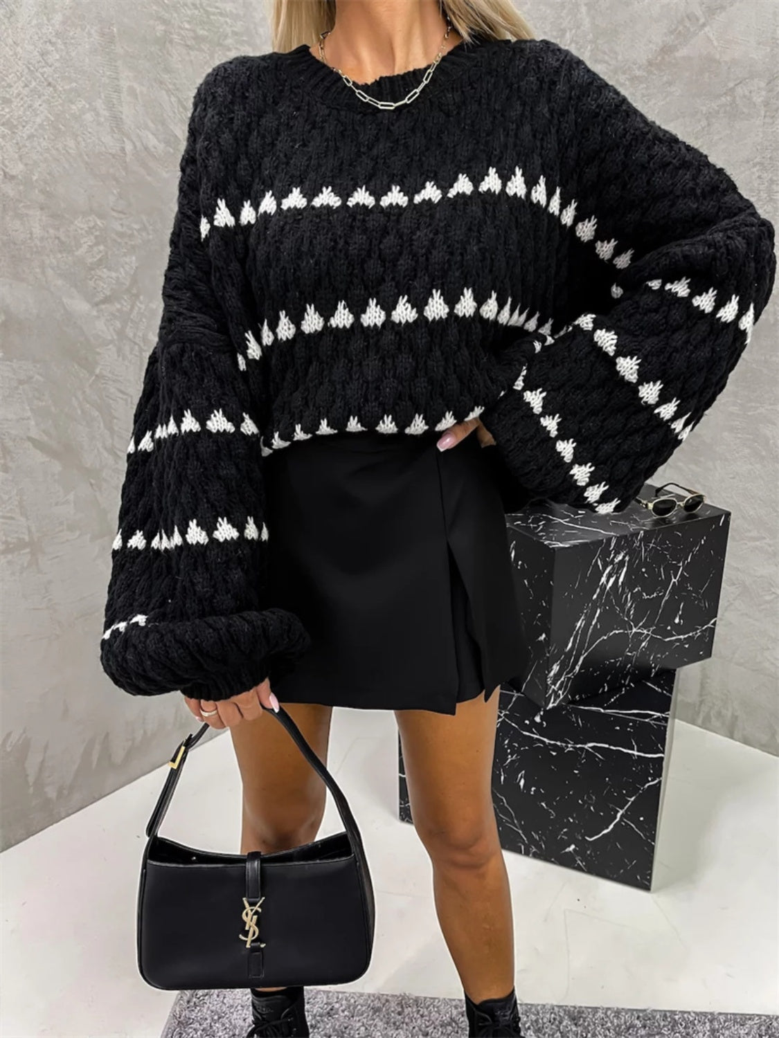 Round Neck Long Sleeve Sweater