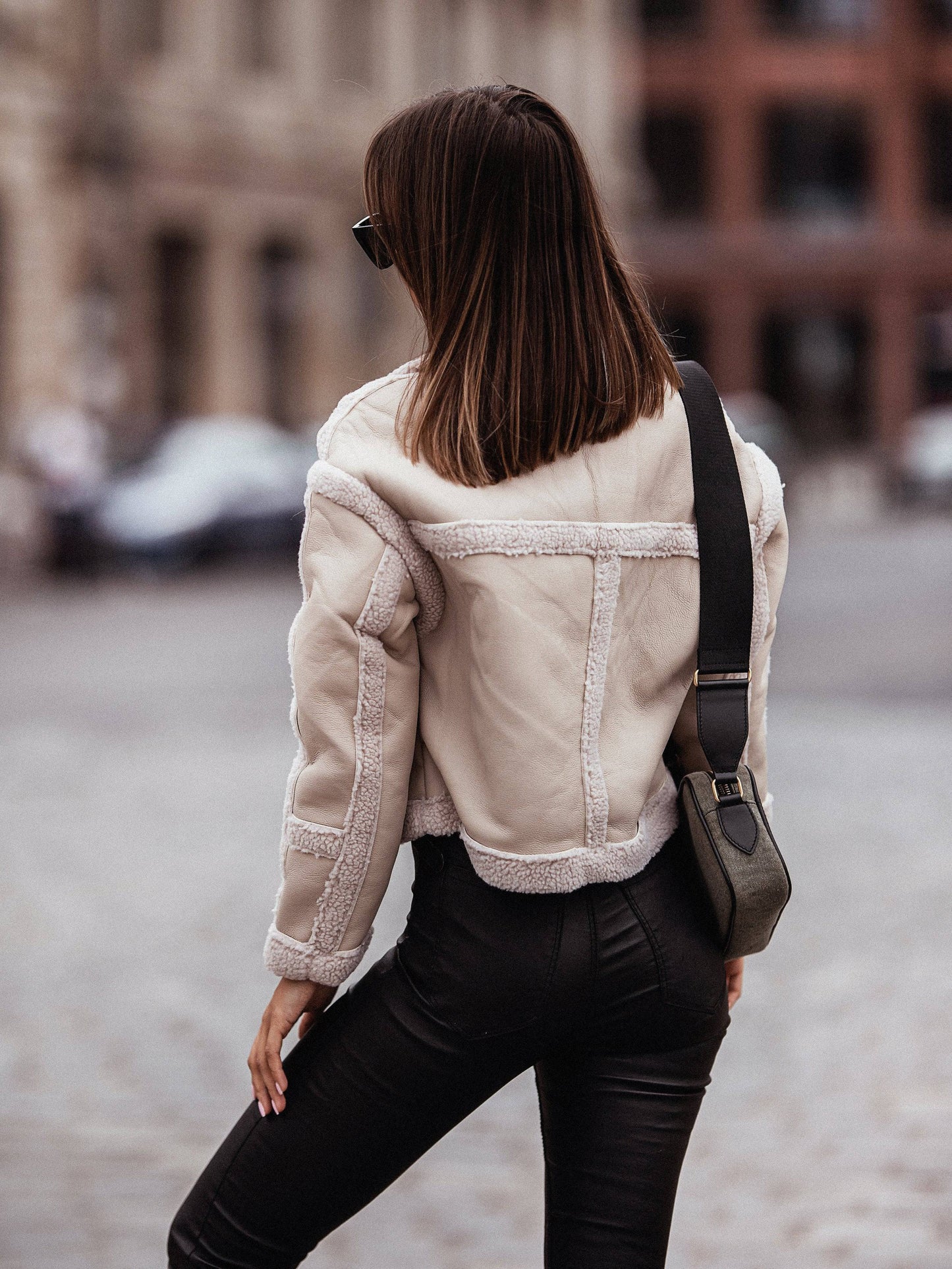 Luxurious Faux Shearling Long Sleeve Coat
