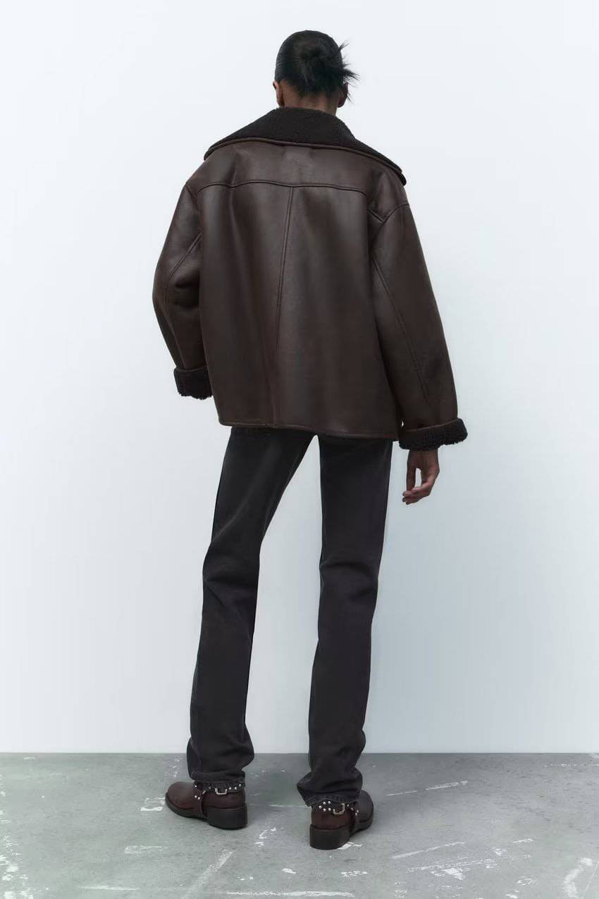Retro Imitation Lamb Wool Shearling Jacket for Autumn and Winter Women's Clothing