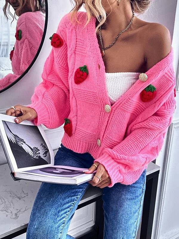 Ladies' Elegant Spring and Fall Embroidered Short Cardigans with Long Sleeves