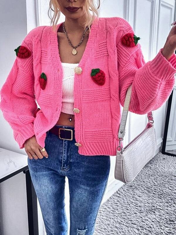 Ladies' Elegant Spring and Fall Embroidered Short Cardigans with Long Sleeves
