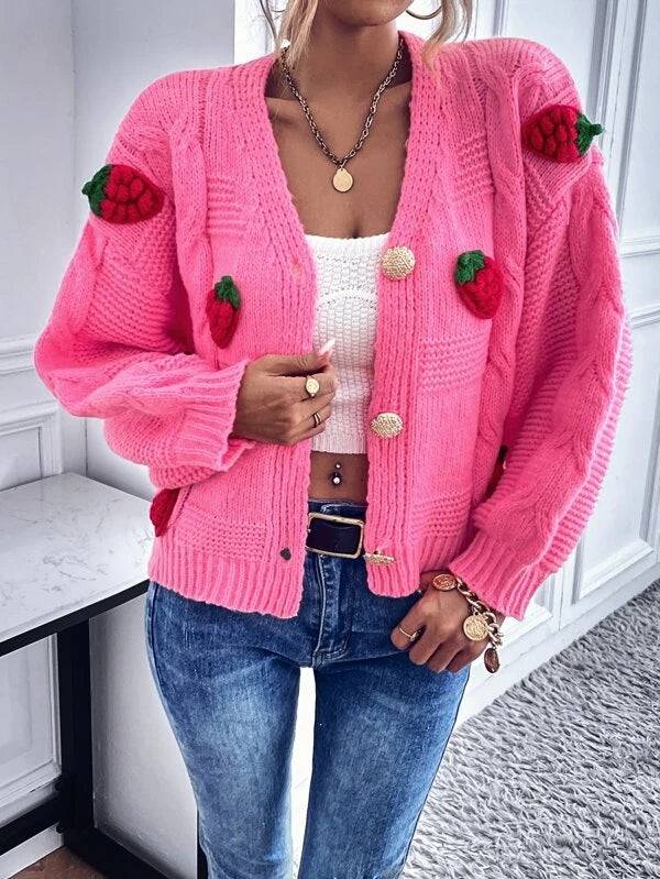 Ladies' Elegant Spring and Fall Embroidered Short Cardigans with Long Sleeves