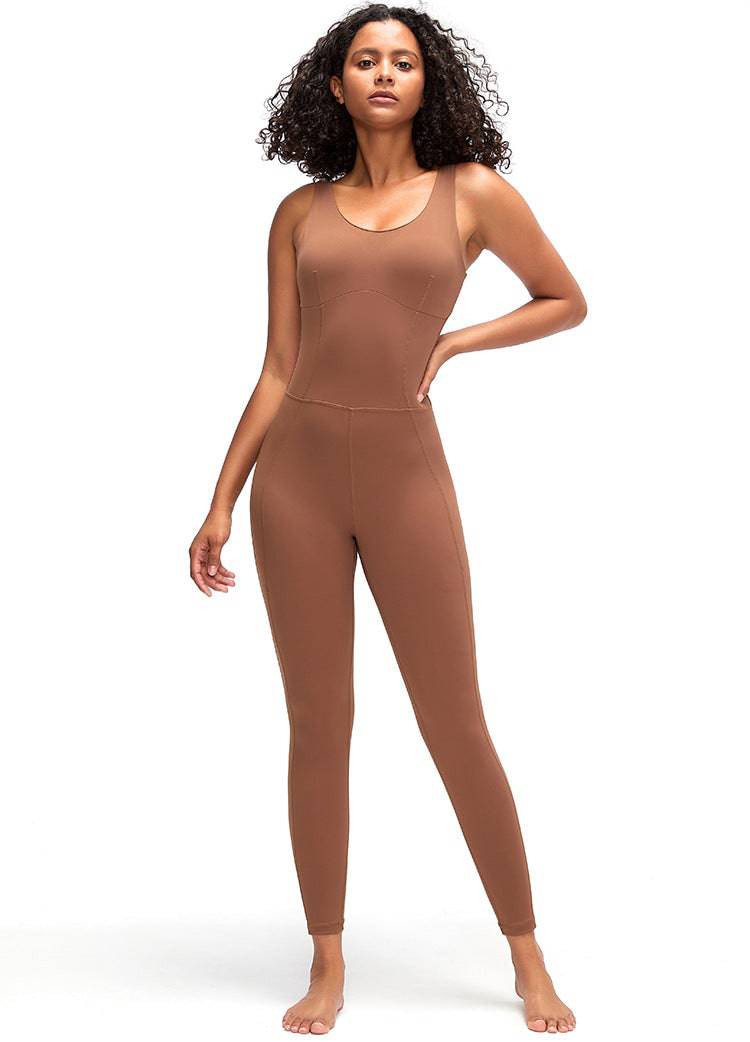 Yoga Clothes Jumpsuit with Crisscross Back