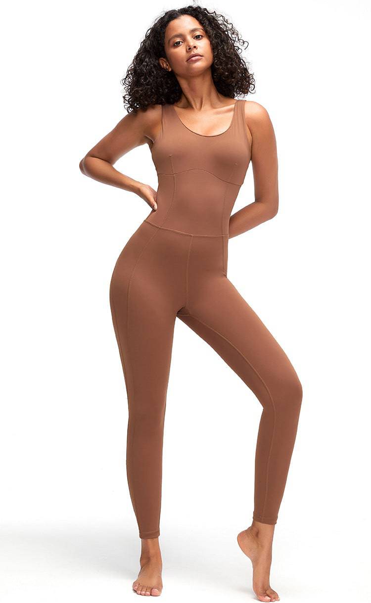 Yoga Clothes Jumpsuit with Crisscross Back