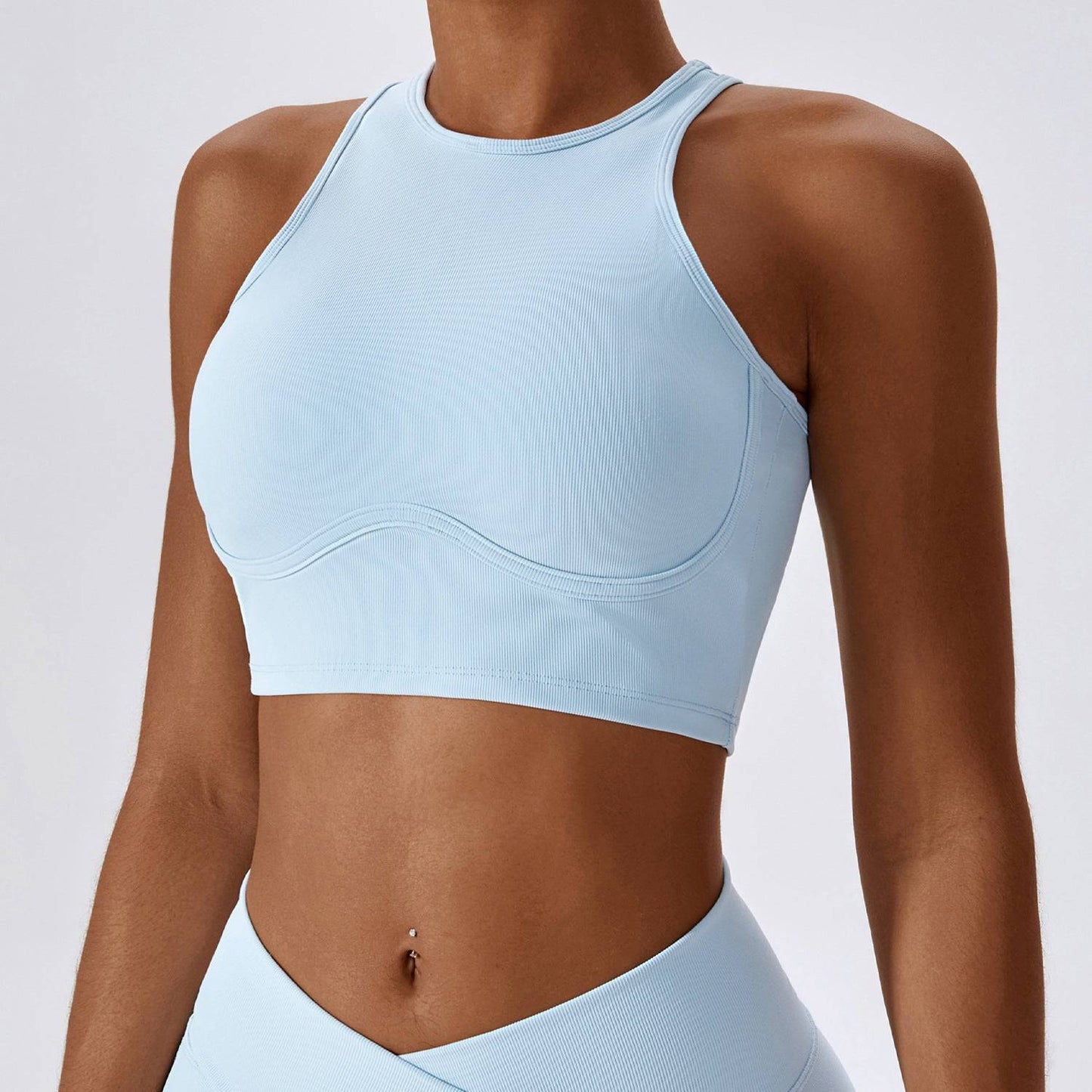 Shockproof High-Strength Sports Vest with Thread Hollow Out and Cutout Back