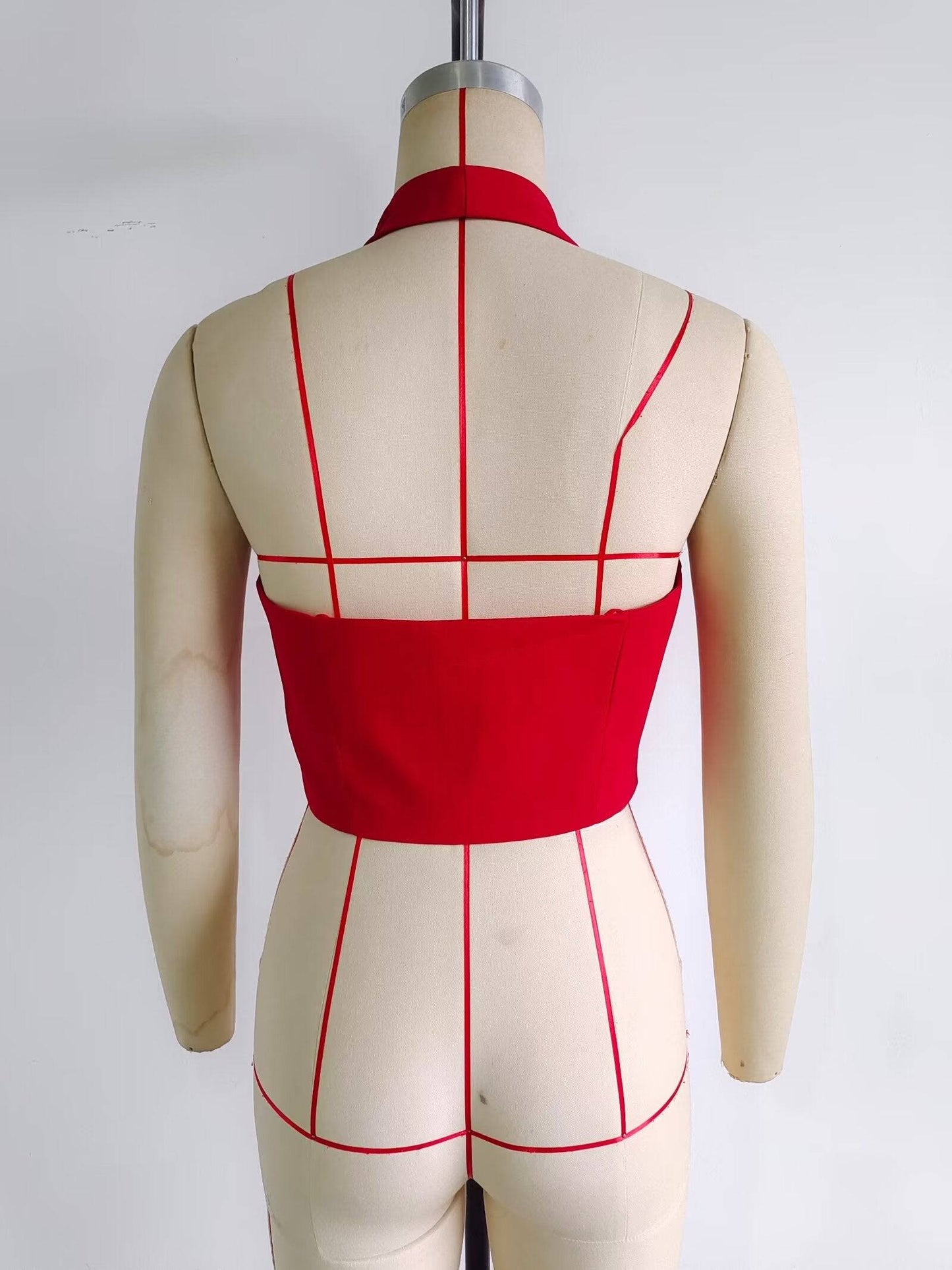 Floral Backless Crop Top with 3D Decoration for Women's Summer Fashion