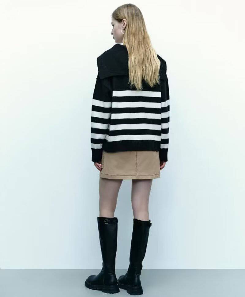 French Chic Striped Long Sleeve Sweater