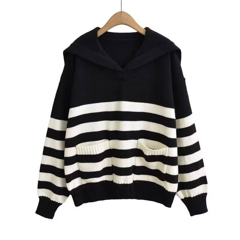 French Chic Striped Long Sleeve Sweater