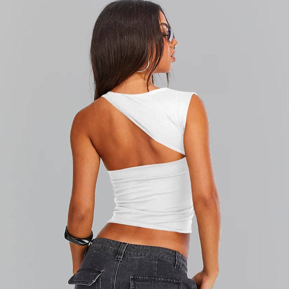 Summer One-Shoulder Backless Top for Women