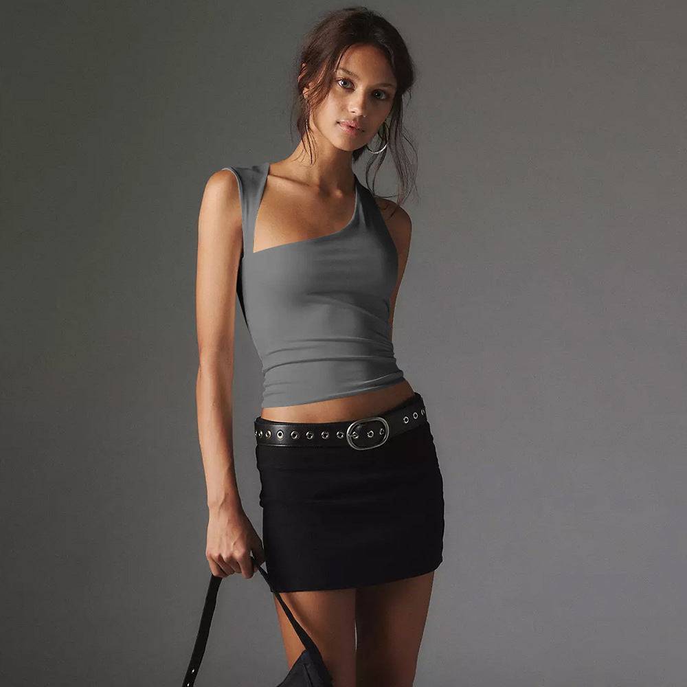 Summer One-Shoulder Backless Top for Women