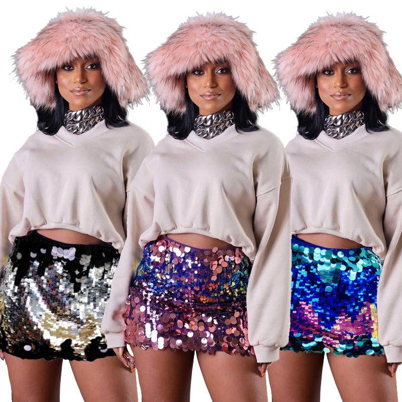 Sequin Gradient Sheath Dress