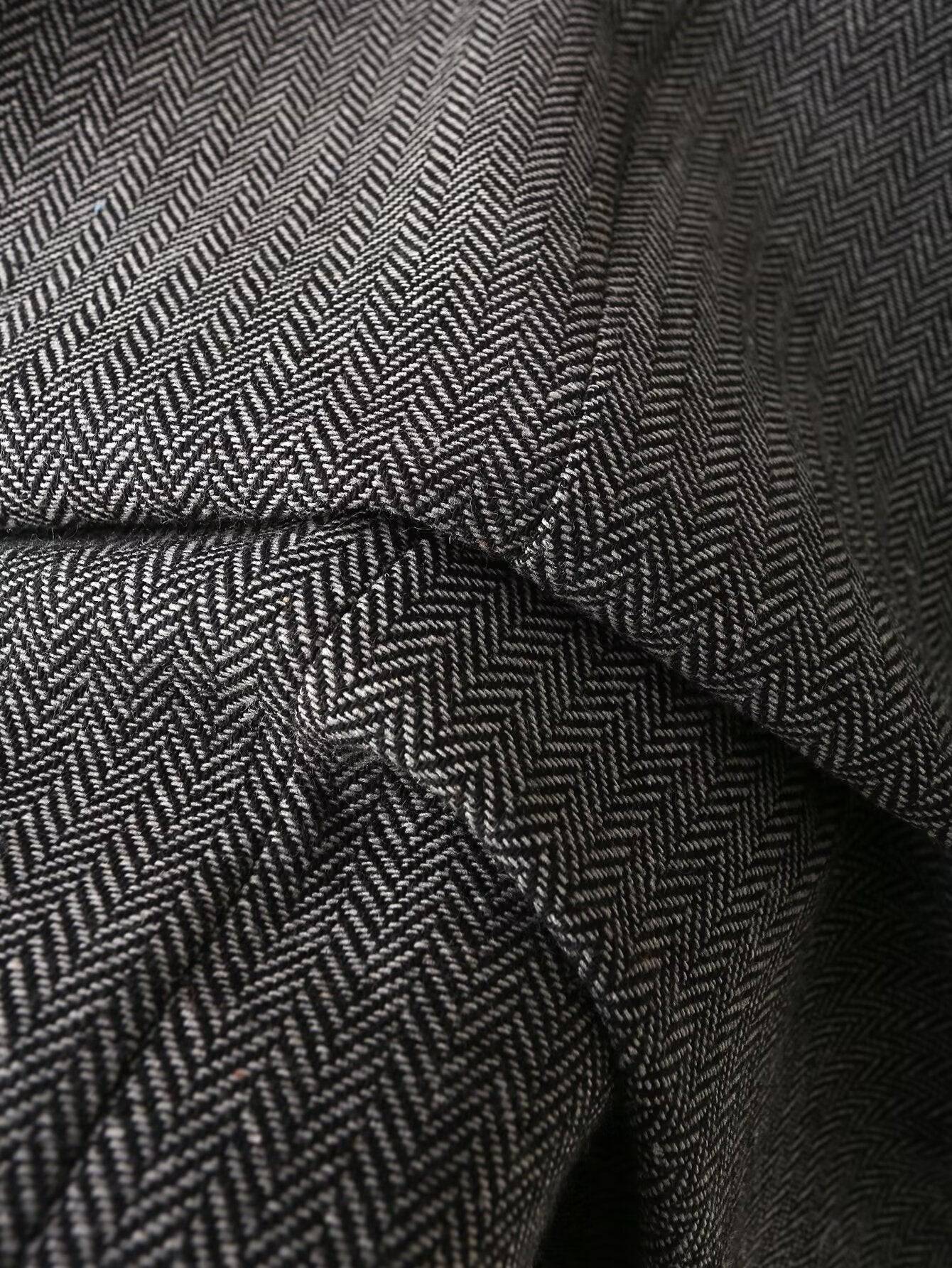 Autumn Women's Herringbone Loose Blazer in Solid Color