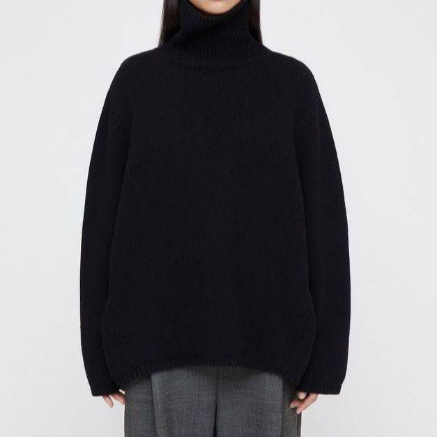 Casual 50% Wool Turtleneck Sweater for Women