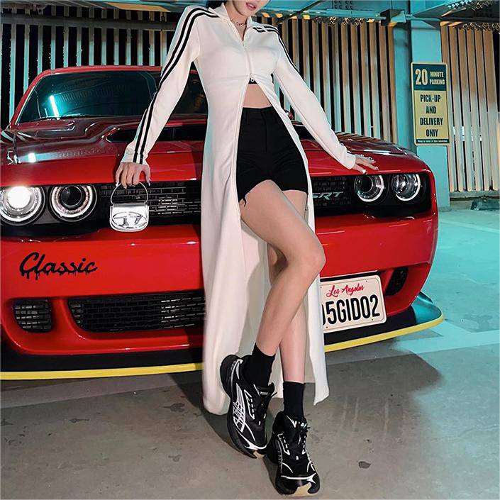 Chic and Trendy Personality Trend Tall Extended Coat for Autumn Fashion
