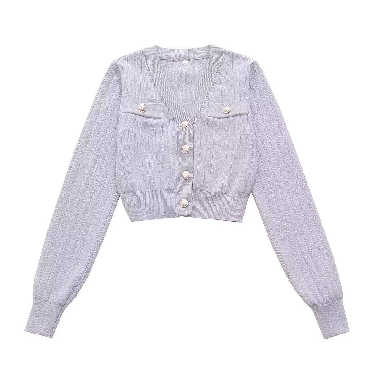 Cozy Autumn Winter Women's Crop Cardigan