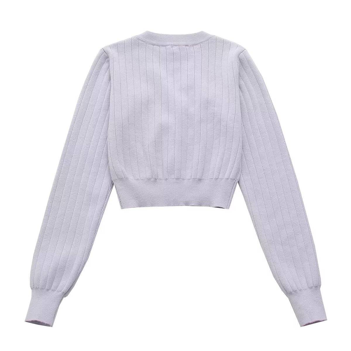 Cozy Autumn Winter Women's Crop Cardigan
