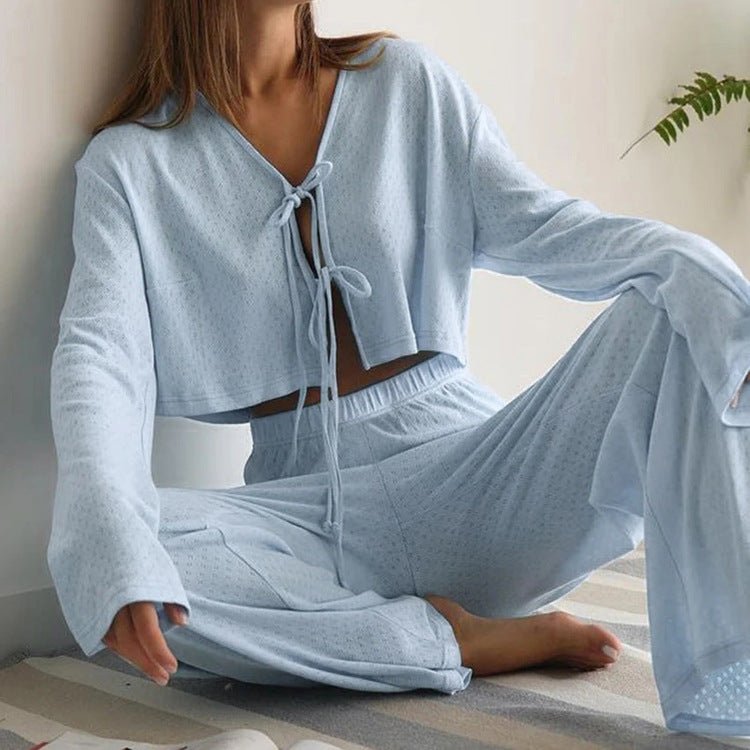 Cozy Cotton Long-Sleeve Pajama Set for Women