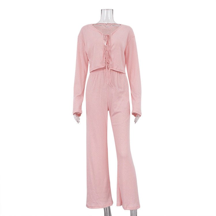 Cozy Cotton Long-Sleeve Pajama Set for Women S Pink