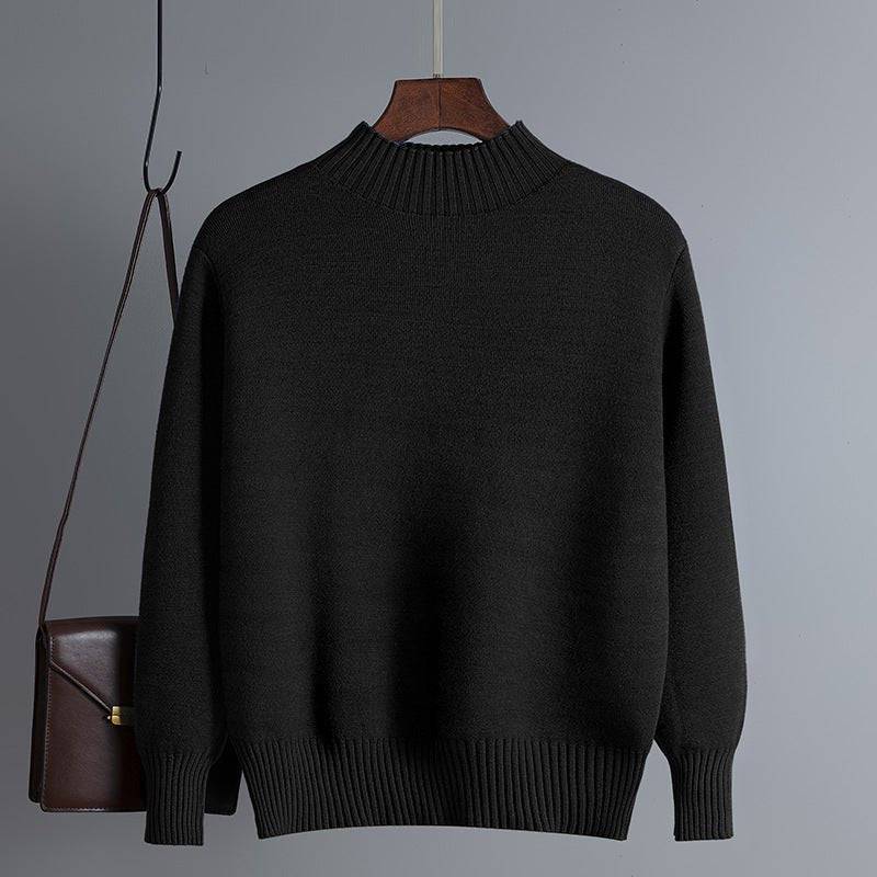 Cozy Fleece Lined Winter Sweater for Women One Size Black
