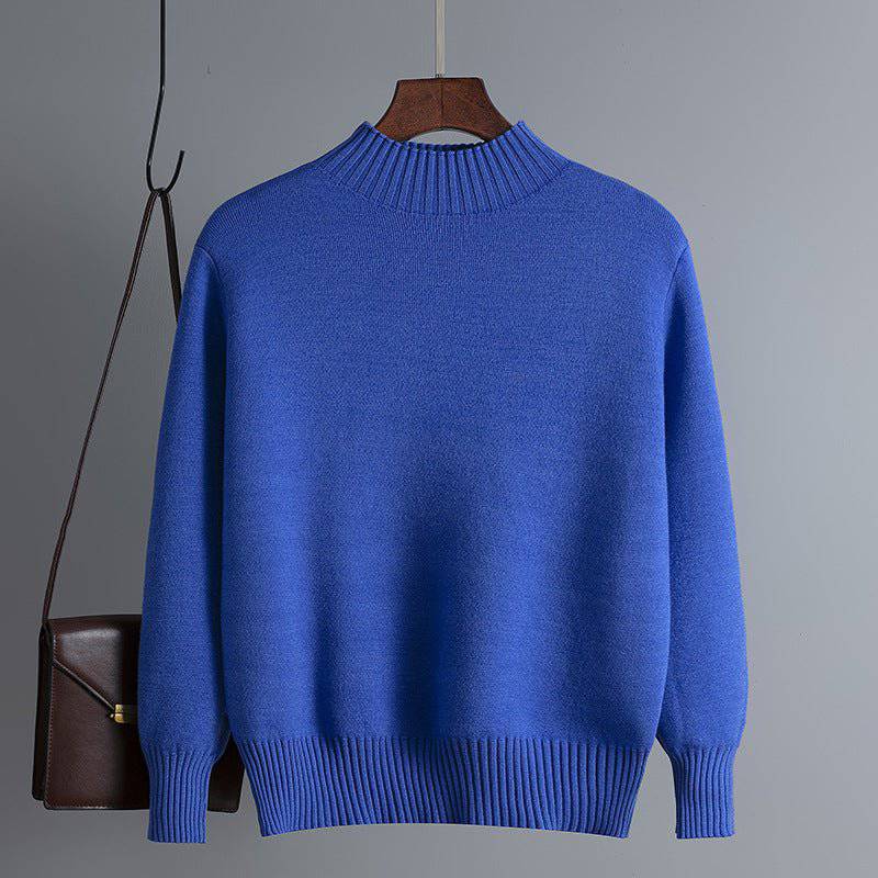 Cozy Fleece Lined Winter Sweater for Women One Size Blue