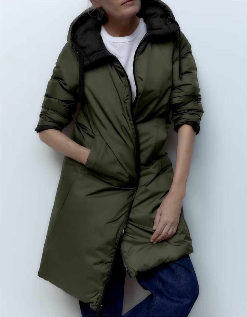 Winter Casual Retro Hooded Collar Loose Warm Cotton Padded Coat Women - Wild Amber Fashion