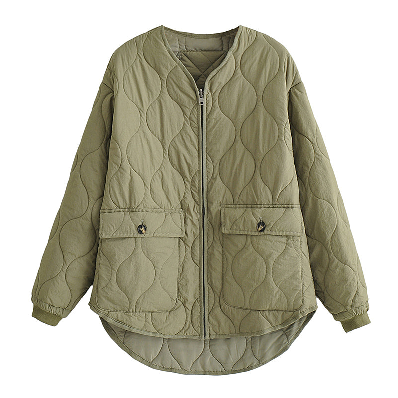 Autumn Winter Jacket Cotton Padded Double Sided Wear Cotton Coat Jacket - Wild Amber Fashion