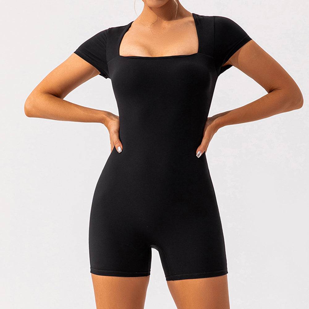 Ultimate Comfort Nude Feel Yoga Bodysuit Integrated Suit  S Black 