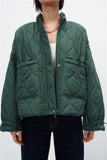 Autumn Quilted Hooded Large Loose Pockets Cotton Coat Jacket - Wild Amber Fashion