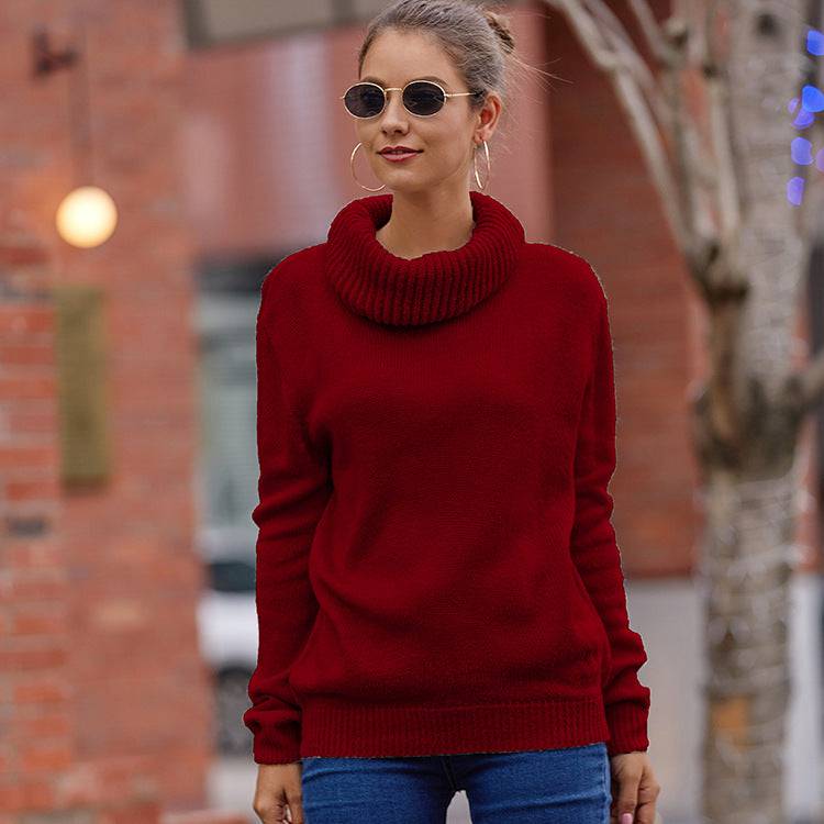 Mohair Turtleneck Knitwear for Women  S Red 