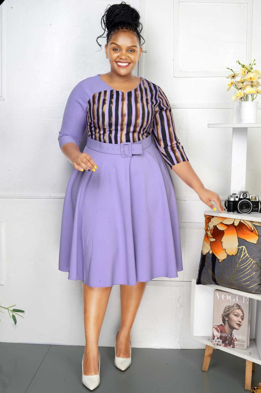 Plus Size Women Clothing Printing Dress - Wild Amber Fashion