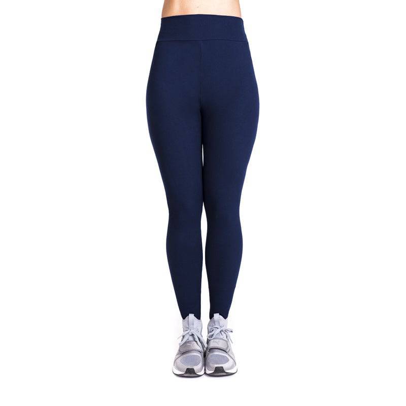 New Solid Color Tight Cycling Pants Women High Waist Stretch Leggings  S Navy Blue 