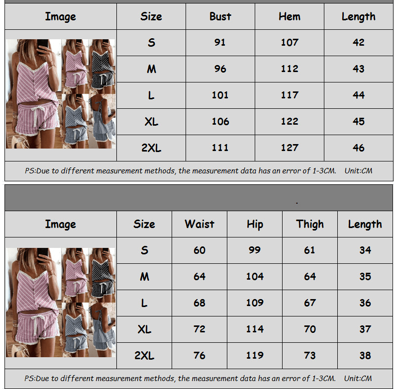 Summer New Printed Suspender Pajamas Two Piece Set Home Wear Suit - Wild Amber Fashion