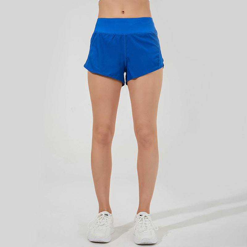 Quick Dry Nylon Split Short Yoga Shorts for Women  XS/4 Crystal blue 