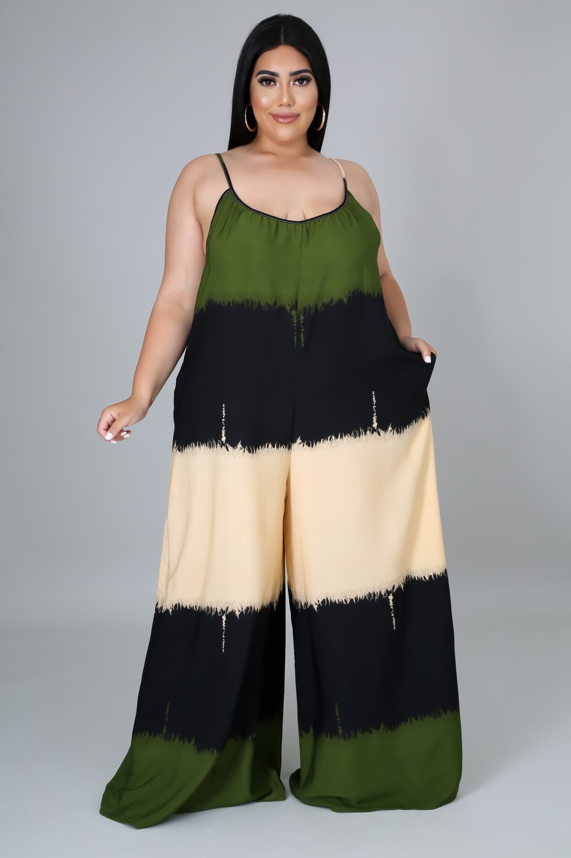 Plus Size Popular Striped Jumpsuit Suspenders All Match Waist Free Bandwidth Tube Type Direct - Wild Amber Fashion