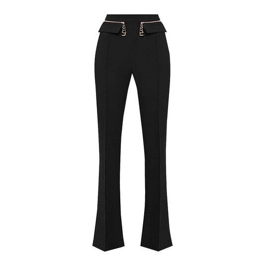 Flattering Slim-Fit High-Rise Women's Flared Pants  S Black 