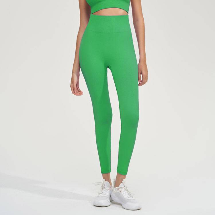 High-Performance Seamless Yoga Pants with High Waist for Women  S Cangshan Green 