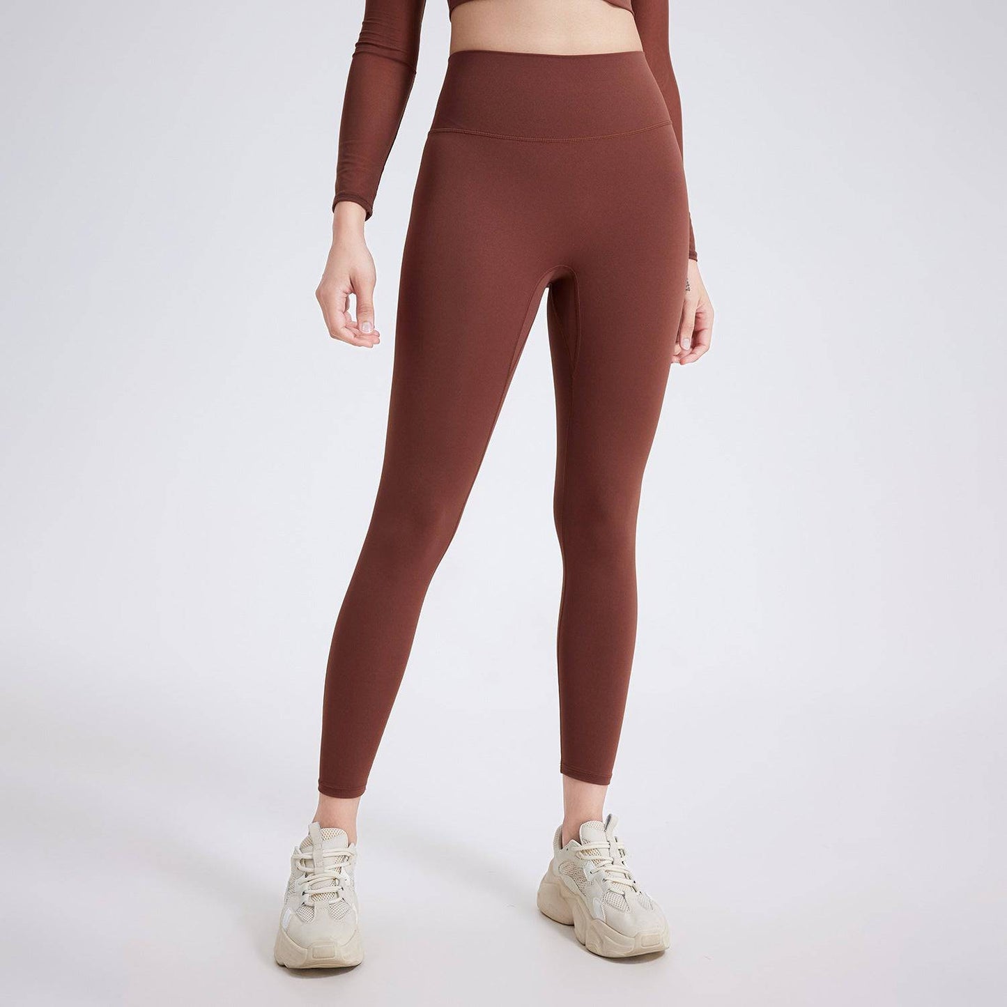 Elevate High Waist Peach Hip Lifting Yoga Pants  S Chestnut 