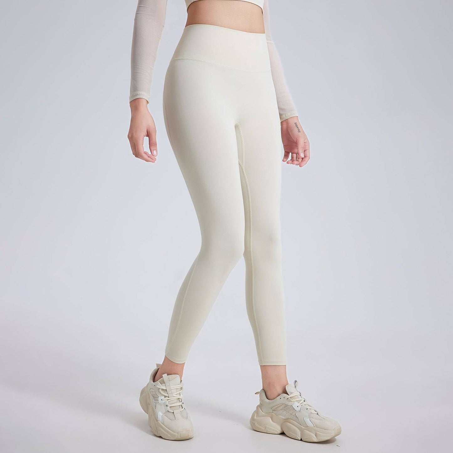 Elevate High Waist Peach Hip Lifting Yoga Pants  S Milk Apricot 