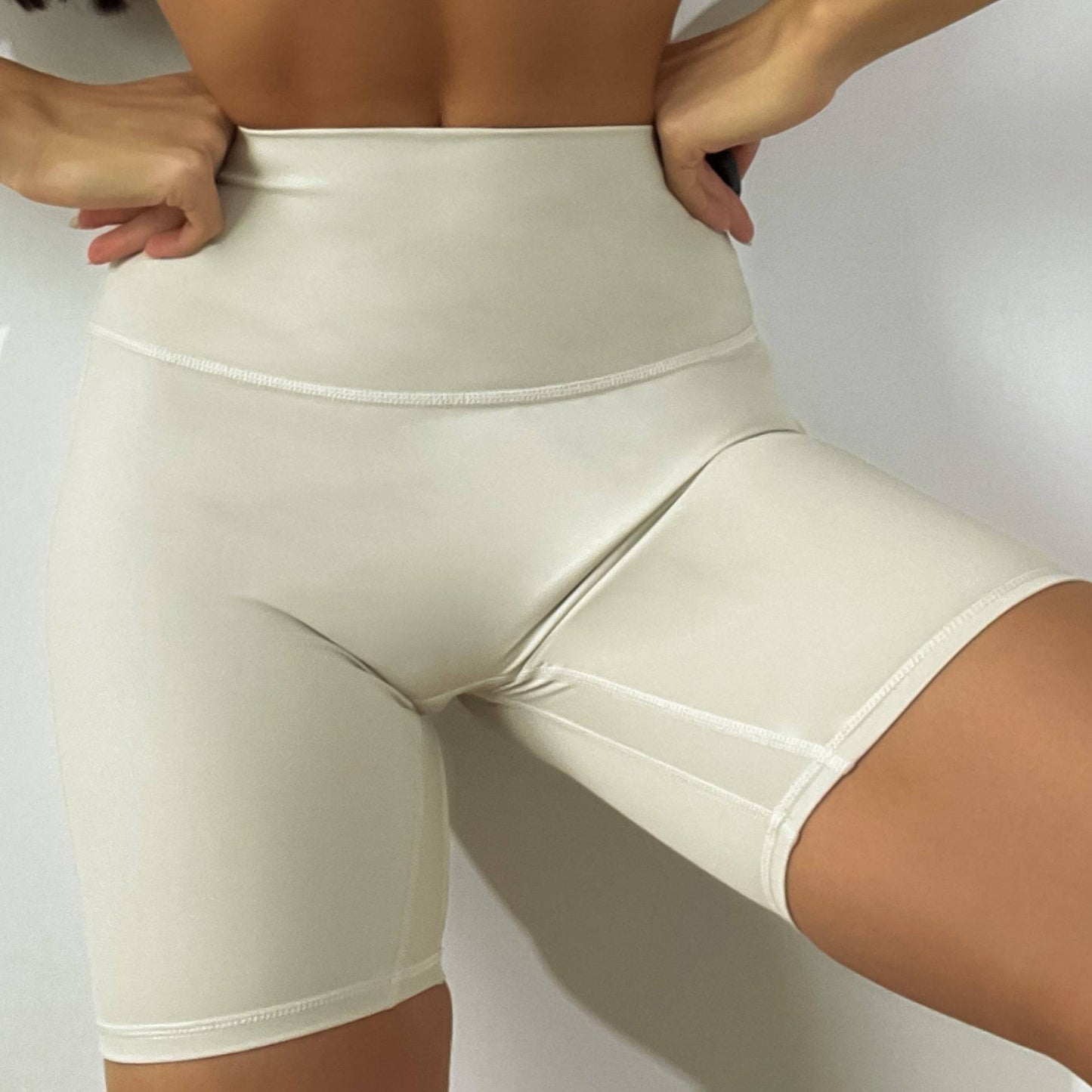 High Waist Pleated Yoga Shorts for Women  S Oats Shorts 